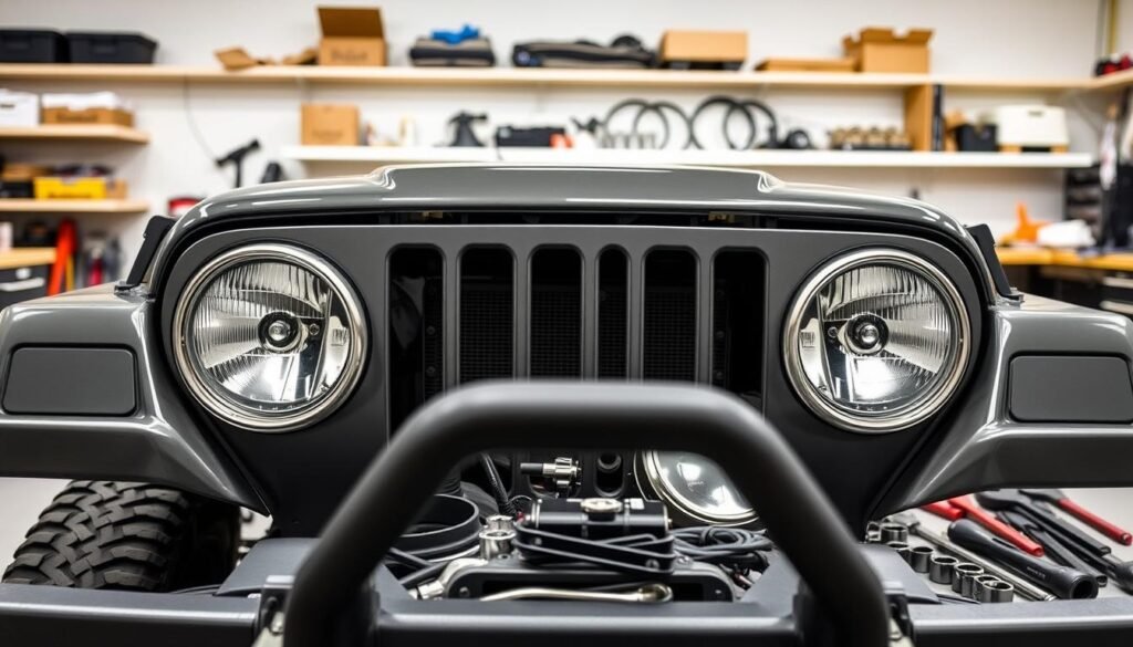 Jeep YJ Round Headlight Conversion Process