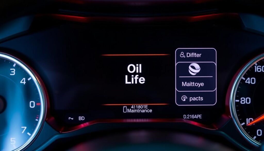 Jeep digital cluster oil life menu navigation