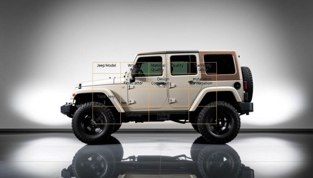 Jeep wrap cost variables and pricing factors