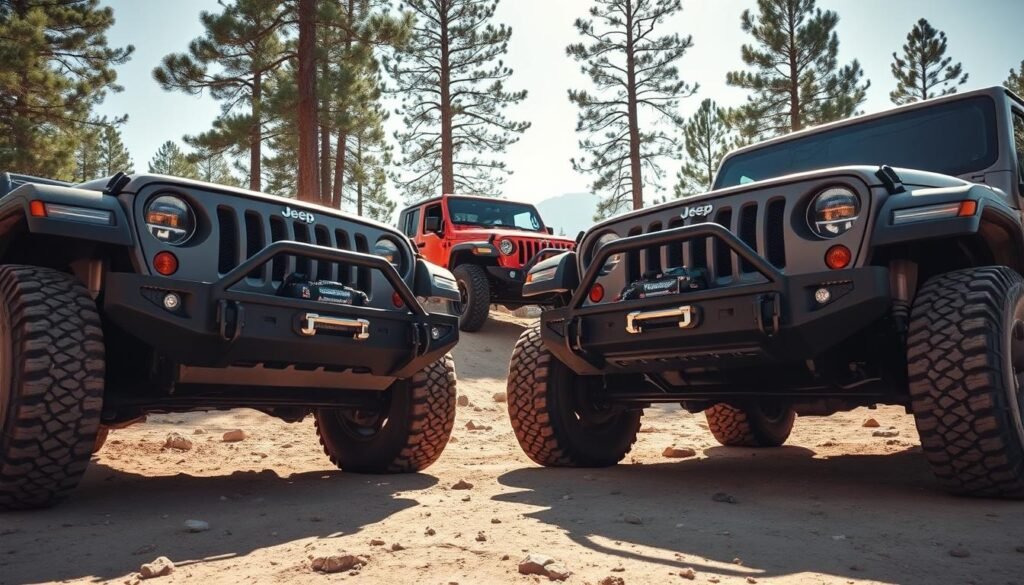 Winch-compatible Jeep bumpers